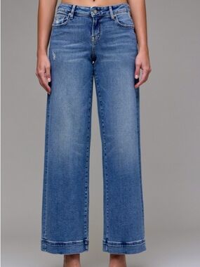 NWT HIDDEN Nori Low Rise Wide Leg Light Blue Jeans